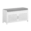 Banc De Rangement Avec Coussin Rembourré Meuble Bas Entrée Commode À Chaussure, Fsr102-w -Meilleur Meubles Magasin meuble de rangement 19185147