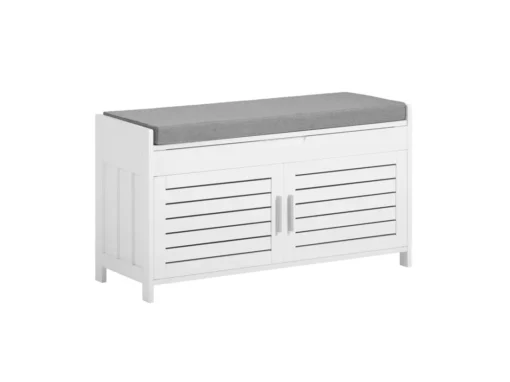 Banc De Rangement Avec Coussin Rembourré Meuble Bas Entrée Commode À Chaussure, Fsr102-w -Meilleur Meubles Magasin meuble de rangement 19185147