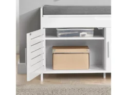 Banc De Rangement Avec Coussin Rembourré Meuble Bas Entrée Commode À Chaussure, Fsr102-w -Meilleur Meubles Magasin meuble de rangement 19185155