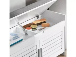 Banc De Rangement Avec Coussin Rembourré Meuble Bas Entrée Commode À Chaussure, Fsr102-w -Meilleur Meubles Magasin meuble de rangement 19185159