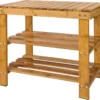 Etagère à Chaussures, Banquette En Bambou Haute De Gamme, Rangement Chaussure, FSR02-K-N -Meilleur Meubles Magasin meuble de rangement 19185187