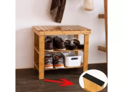 Etagère à Chaussures, Banquette En Bambou Haute De Gamme, Rangement Chaussure, FSR02-K-N -Meilleur Meubles Magasin meuble de rangement 19185199