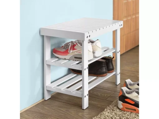 Etagère à Chaussures, Banquette En Bambou Haute De Gamme, Rangement Chaussure, FSR02-K-W -Meilleur Meubles Magasin meuble de rangement 19185203