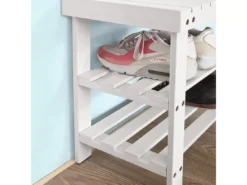 Etagère à Chaussures, Banquette En Bambou Haute De Gamme, Rangement Chaussure, FSR02-K-W -Meilleur Meubles Magasin meuble de rangement 19185207