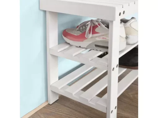 Etagère à Chaussures, Banquette En Bambou Haute De Gamme, Rangement Chaussure, FSR02-K-W -Meilleur Meubles Magasin meuble de rangement 19185215