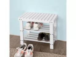Etagère à Chaussures, Banquette En Bambou Haute De Gamme, Rangement Chaussure, FSR02-K-W -Meilleur Meubles Magasin meuble de rangement 19185219
