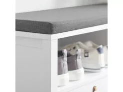 Banc De Rangement Avec Coussin Rembourré Meuble Bas Entrée Commode À Chaussure, Fsr106-w -Meilleur Meubles Magasin meuble de rangement 19188259