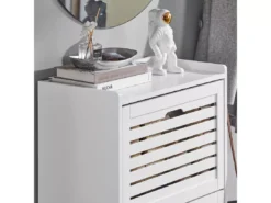 Meuble De Rangement à Chaussures Armoire à Chaussures Commode à Chaussures 3 Abattants, FSR108-W -Meilleur Meubles Magasin meuble de rangement 19188293