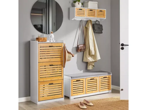 Meuble De Rangement à Chaussures Armoire à Chaussures Meuble D'entrée, FSR108-WN -Meilleur Meubles Magasin meuble de rangement 19201389