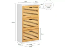 Meuble De Rangement à Chaussures Armoire à Chaussures Meuble D'entrée, FSR108-WN -Meilleur Meubles Magasin meuble de rangement 19201391