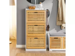 Meuble De Rangement à Chaussures Armoire à Chaussures Meuble D'entrée, FSR108-WN -Meilleur Meubles Magasin meuble de rangement 19201403