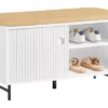 Banc à Chaussures, Banc De Rangement, Meuble Bas Entrée Sur Pieds Avec Coussin Rembourré, FSR116-W -Meilleur Meubles Magasin meuble de rangement 19201659