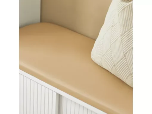 Banc à Chaussures, Banc De Rangement, Meuble Bas Entrée Sur Pieds Avec Coussin Rembourré, FSR116-W -Meilleur Meubles Magasin meuble de rangement 19201673