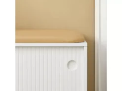 Banc à Chaussures, Banc De Rangement, Meuble Bas Entrée Sur Pieds Avec Coussin Rembourré, FSR116-W -Meilleur Meubles Magasin meuble de rangement 19201675