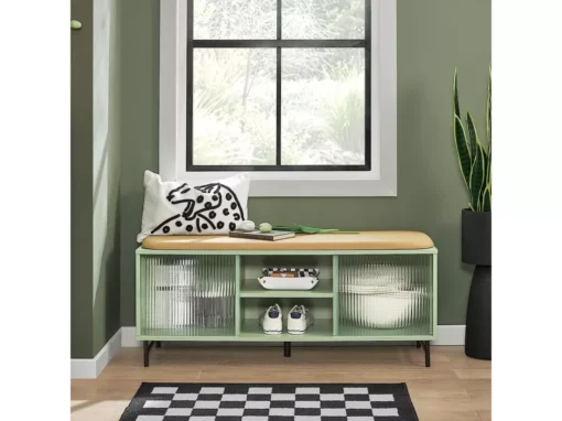 Banc De Rangement à Chaussure, Commode à Chaussure, Meuble Bas Entrée, Banquette, FSR115-GR -Meilleur Meubles Magasin meuble de rangement 19201681