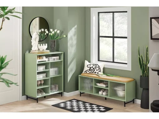 Banc De Rangement à Chaussure, Commode à Chaussure, Meuble Bas Entrée, Banquette, FSR115-GR -Meilleur Meubles Magasin meuble de rangement 19201687