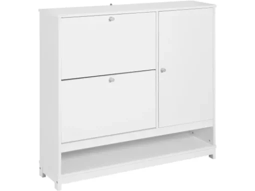 Armoire à Chaussures Meuble De Rangement à Chaussures Commode à Chaussures Avec 1 Porte, FSR114-W -Meilleur Meubles Magasin meuble de rangement 19201719