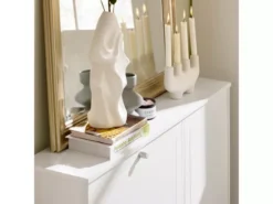 Armoire à Chaussures Meuble De Rangement à Chaussures Commode à Chaussures Avec 1 Porte, FSR114-W -Meilleur Meubles Magasin meuble de rangement 19201731
