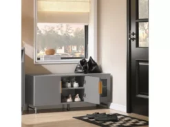 Meuble à Chaussures, Meuble Bas D'Entrée, Meuble TV, Meuble De Rangement Sur Pieds, FSR130-HG -Meilleur Meubles Magasin meuble de rangement 19203085