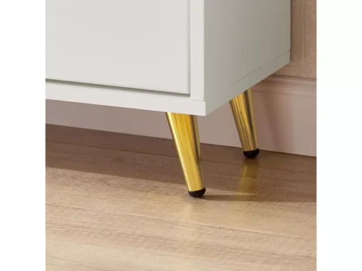 Banc à Chaussures, Armoire à Chaussures 2 Abattants Avec 2 Compartiments Ouvert Et Coussin, FSR132-W -Meilleur Meubles Magasin meuble de rangement 19203137