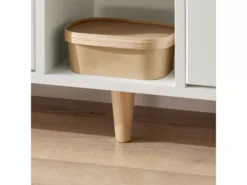 Banc à Chaussures, Armoire à Chaussures 2 Abattants Avec 2 Compartiments Ouvert Et Coussin, FSR132-W -Meilleur Meubles Magasin meuble de rangement 19203143