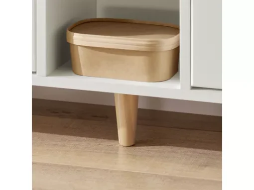 Banc à Chaussures, Armoire à Chaussures 2 Abattants Avec 2 Compartiments Ouvert Et Coussin, FSR132-W -Meilleur Meubles Magasin meuble de rangement 19203143