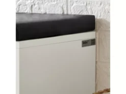 Banc à Chaussures, Armoire à Chaussures 2 Abattants Avec 2 Compartiments Ouvert Et Coussin, FSR132-W -Meilleur Meubles Magasin meuble de rangement 19203145
