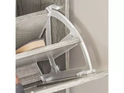 Armoire À Chaussures Avec 2 Abattants Pour Entrée Couloir, Effet Bois, Fsr137-hg -Meilleur Meubles Magasin meuble de rangement 19203623