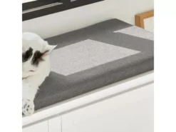 Banc De Rangement Banc À Chaussures Avec 2 Portes Et 3 Bols Meuble Bas Litière Chat, Fsr136-w -Meilleur Meubles Magasin meuble de rangement 19203663