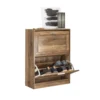 Armoire À Chaussures Commode À Chaussures Avec 2 Abattants Pour Entrée Couloir, Fsr137-f -Meilleur Meubles Magasin meuble de rangement 19203697