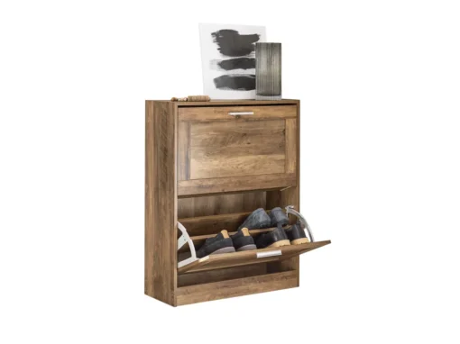Armoire À Chaussures Commode À Chaussures Avec 2 Abattants Pour Entrée Couloir, Fsr137-f -Meilleur Meubles Magasin meuble de rangement 19203697