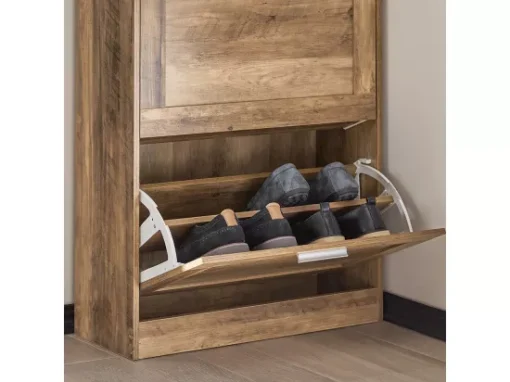 Armoire À Chaussures Commode À Chaussures Avec 2 Abattants Pour Entrée Couloir, Fsr137-f -Meilleur Meubles Magasin meuble de rangement 19203707