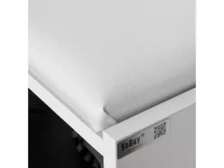 Banc Armoire à Chaussures 1 Abattant Avec Coussin, Coffre Rangement Pour Chaussures Blanc, FSR16-W -Meilleur Meubles Magasin meuble de rangement 19203863