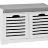 Banc De Rangement Avec Coussin Rembourré Et 2 Cubes, FSR23-K-W -Meilleur Meubles Magasin meuble de rangement 19203871
