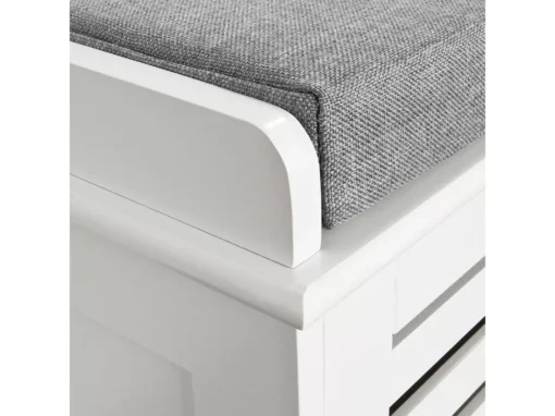 Banc De Rangement Avec Coussin Rembourré Et 2 Cubes, FSR23-K-W -Meilleur Meubles Magasin meuble de rangement 19203879