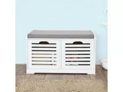 Banc De Rangement Avec Coussin Rembourré Et 2 Cubes, FSR23-K-W -Meilleur Meubles Magasin meuble de rangement 19203889