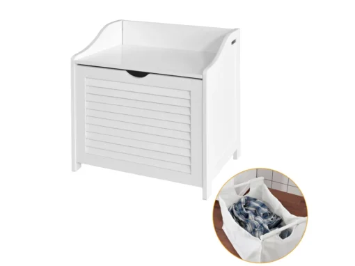 Banc De Rangement Panier À Linge Avec Sac Amovible, Fsr40-w -Meilleur Meubles Magasin meuble de rangement 19204233