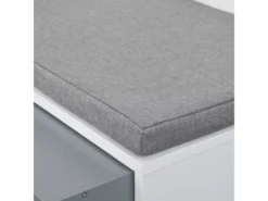 Banc De Rangement à Chaussures Avec Coussin Rembourré, Tiroir Et Étagères Meuble D'Entrée, FSR37-W -Meilleur Meubles Magasin meuble de rangement 19204261
