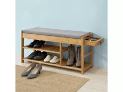 Étagère à Chaussures Avec Tiroirs Latéraux, Banquette Siège Pour Chausser, FSR47-N -Meilleur Meubles Magasin meuble de rangement 19204457