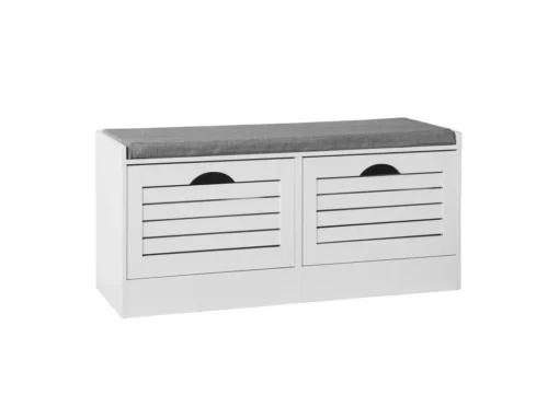 Banc De Rangement à Chaussures Armoire à Chaussures Meuble D'entrée 2 Abattants, FSR62-W -Meilleur Meubles Magasin meuble de rangement 19205259