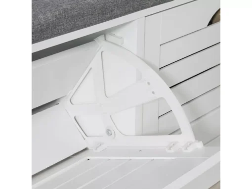 Banc De Rangement à Chaussures Armoire à Chaussures Meuble D'entrée 2 Abattants, FSR62-W -Meilleur Meubles Magasin meuble de rangement 19205267