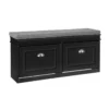 Banc De Rangement à Chaussures Armoire à Chaussures 2 Abattants Avec Coussin – Noir, FSR64-SCH -Meilleur Meubles Magasin meuble de rangement 19205411