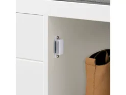 Banc De Rangement Meuble Bas Entrée Avec Coussin Rembourré Et 2 Portes, Meuble D'Entrée, FSR63-W -Meilleur Meubles Magasin meuble de rangement 19205443