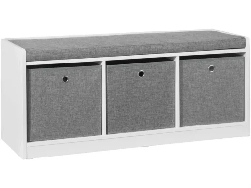 Banc De Rangement Avec Coussin Rembourré Meuble Entrée, FSR65-DG -Meilleur Meubles Magasin meuble de rangement 19205487