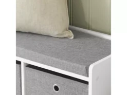 Banc De Rangement Avec Coussin Rembourré Meuble Entrée, FSR65-DG -Meilleur Meubles Magasin meuble de rangement 19205499