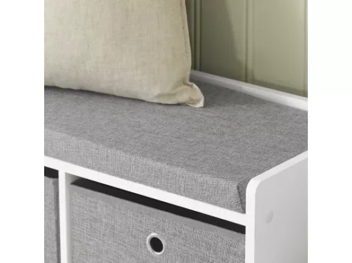 Banc De Rangement Avec Coussin Rembourré Meuble Entrée, FSR65-DG -Meilleur Meubles Magasin meuble de rangement 19205499