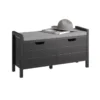 Banc De Rangement Meuble Bas Entrée Avec Coussin Rembourré Et 2 Portes, Fsr63-sch -Meilleur Meubles Magasin meuble de rangement 19205507