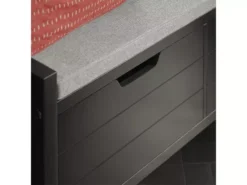 Banc De Rangement Meuble Bas Entrée Avec Coussin Rembourré Et 2 Portes, Fsr63-sch -Meilleur Meubles Magasin meuble de rangement 19205517