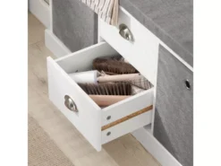 Banc De Rangement Avec Coussin Rembourré Meuble Bas Entrée Commode à Chaussure Banquette, FSR66-HG -Meilleur Meubles Magasin meuble de rangement 19206261