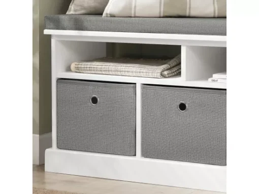 Banc De Rangement Avec Coussin Rembourré 2 Compartiments Et 3 Paniers Meuble Bas Entrée, Fsr67-hg -Meilleur Meubles Magasin meuble de rangement 19206305